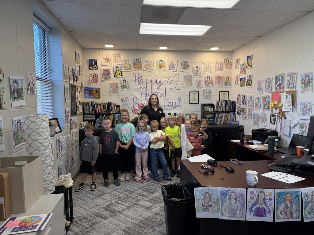 a picture of kids and the principal