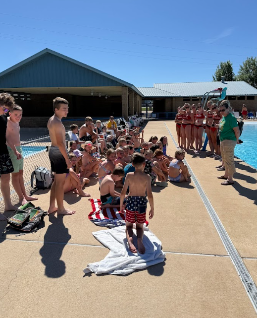 students during a water safety talk