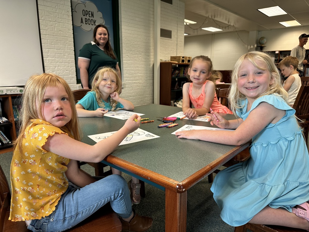students coloring