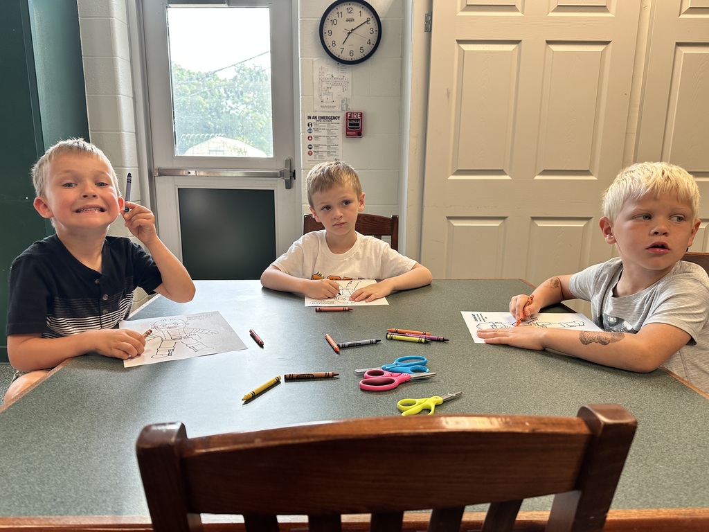 students coloring