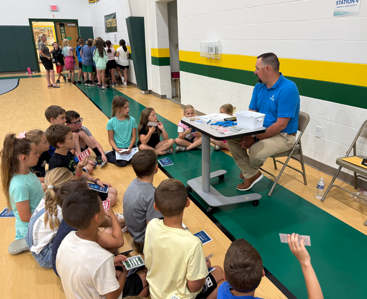 FCNB talking to summer school students