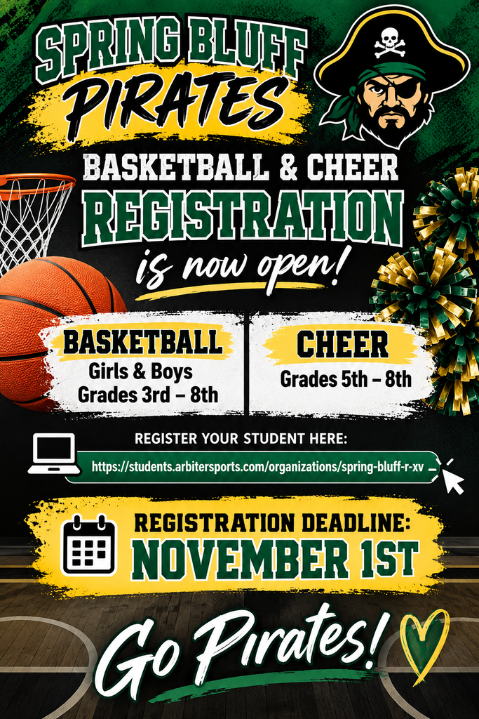 cheer and basketball registration flyer