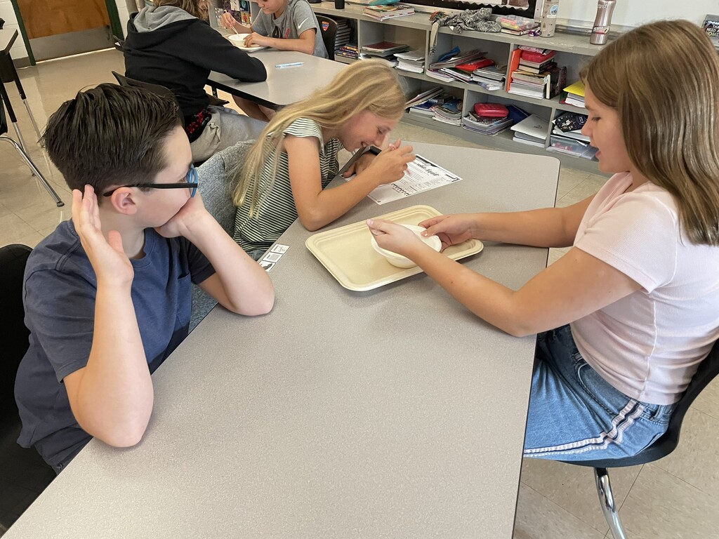 5th Grade Students exploring Goop to describe the states of matter.