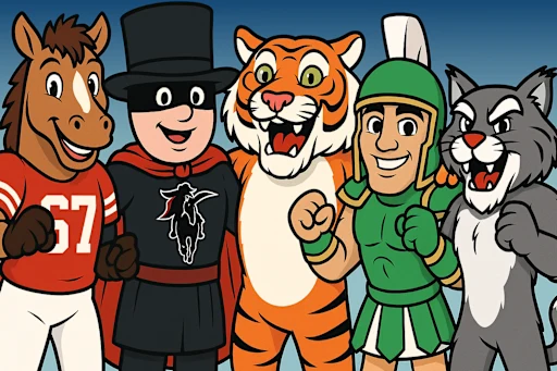 mascots of each SBISD high school 