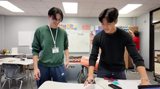 Sonny Mai with another student