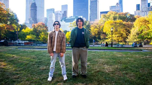 Joaquin Veintimilla and Xavier Alexander standing in Central Park, New York