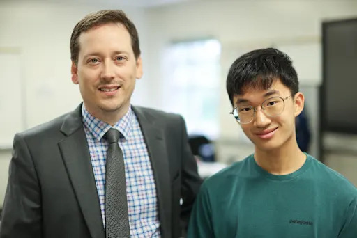 Jaheo Lee with a teacher
