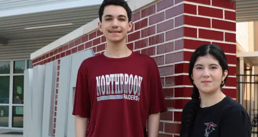 Sarah and Samuel Jimenez smiling