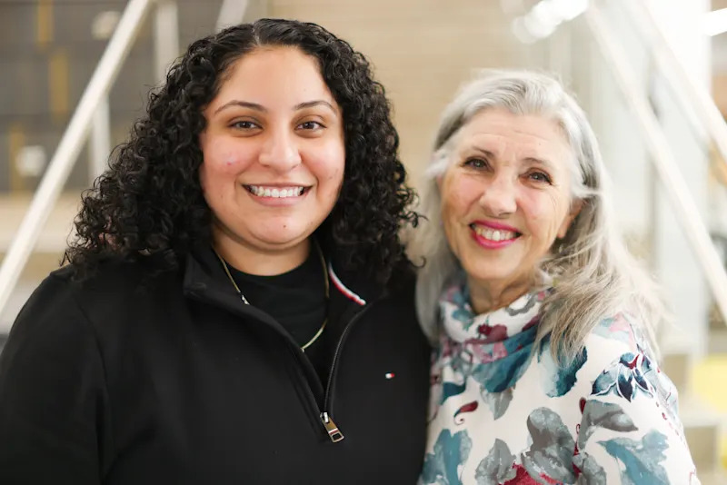 Veronica Santos and Becky Wuerth smiling