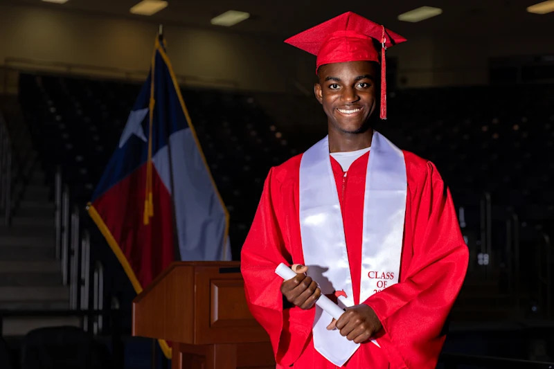 Andre Peer in graduation attire
