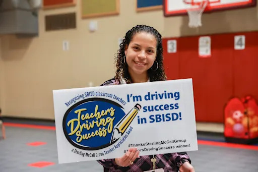 Gabriela RodriguezOdon accepting her driving success award