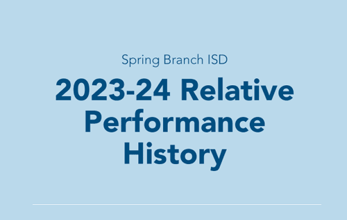 Spring Branch ISD 2023-24 Relative Performance History (banner)
