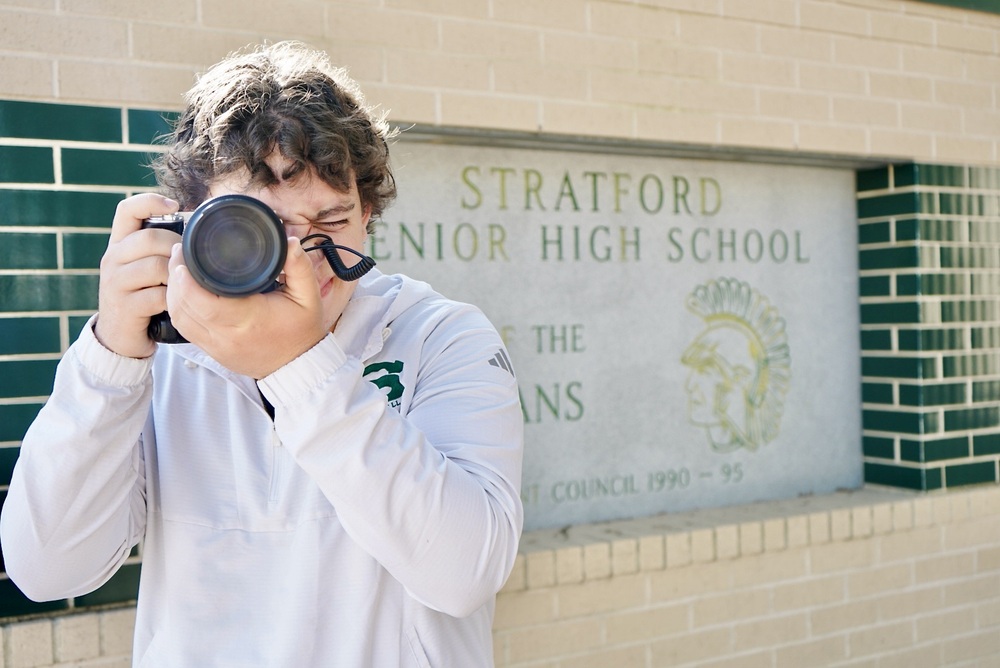 Student taking a photo