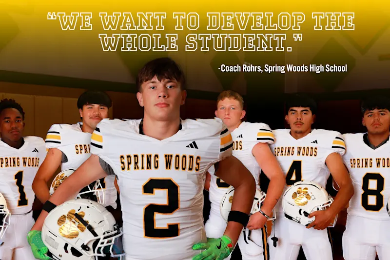 Spring Woods High School football team posed