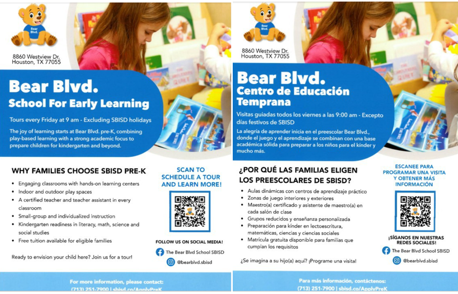 Flyer for open registration