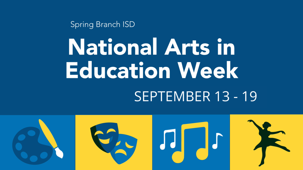 Banner with blue background promoting National Arts in Education Week from September 13 to 19.
