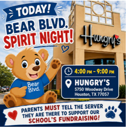Bear Blvd. Spirit Night is Today!