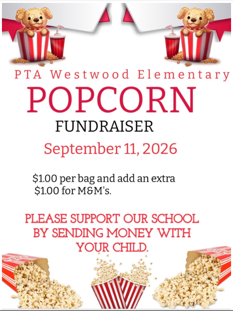 ENglish Popcorn Sale Flyer