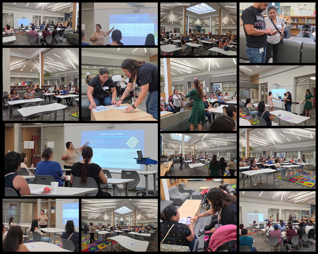 A collage of photos from the parent meeting hosted Sept 17th.
