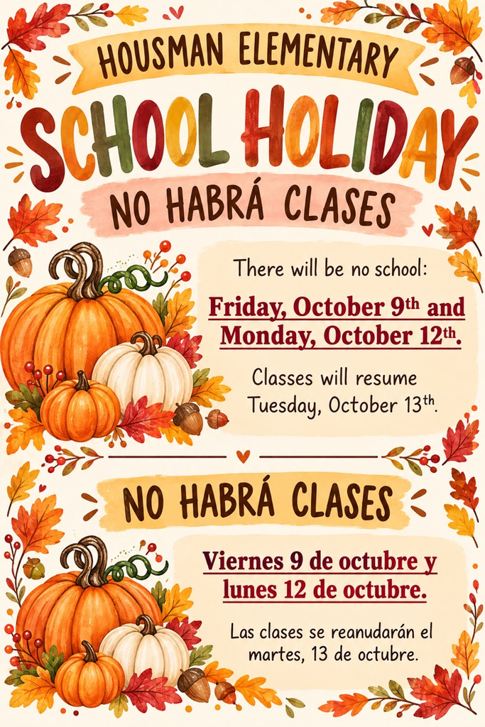 Reminder- No School 