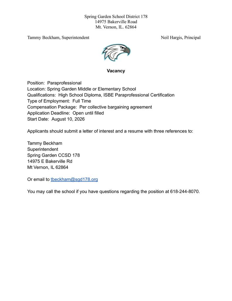 Vacancy