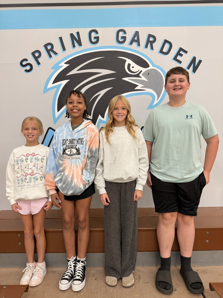 August students of the month at the middle school