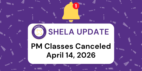 SHELA PM Classes Canceled on April 14, 2026