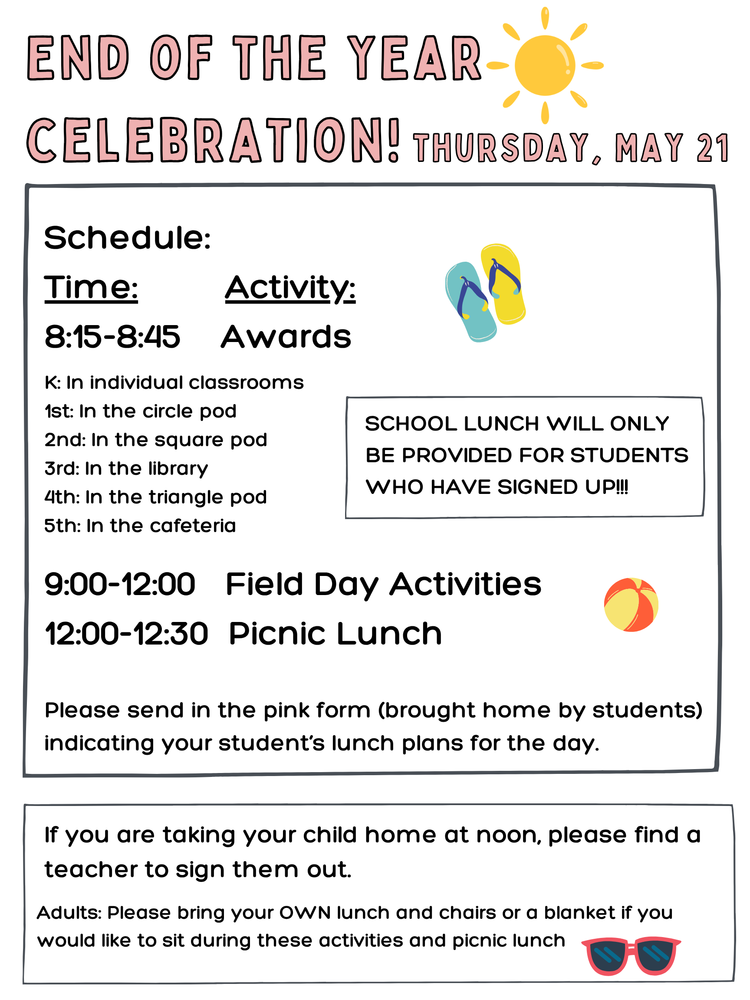 Last day of school schedule