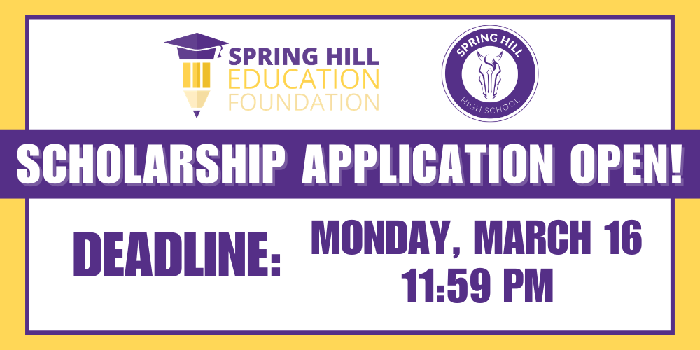 SHEF Scholarship Application Open: Deadline of Monday, March 16 at 11:59pm
