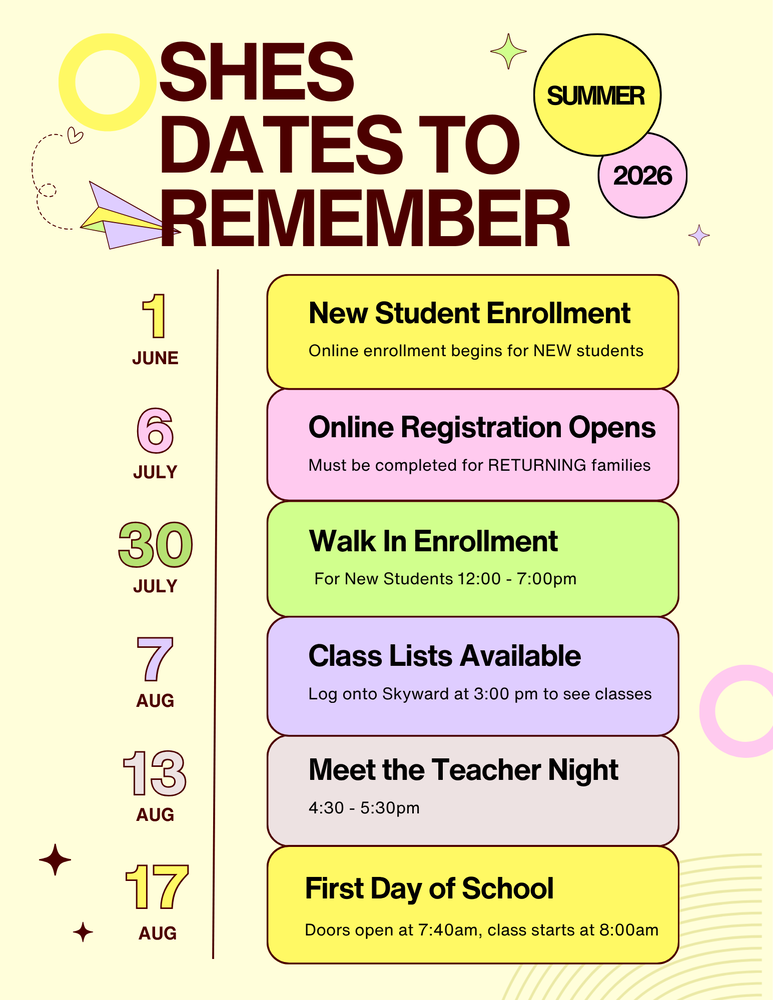 Dates to Remember
