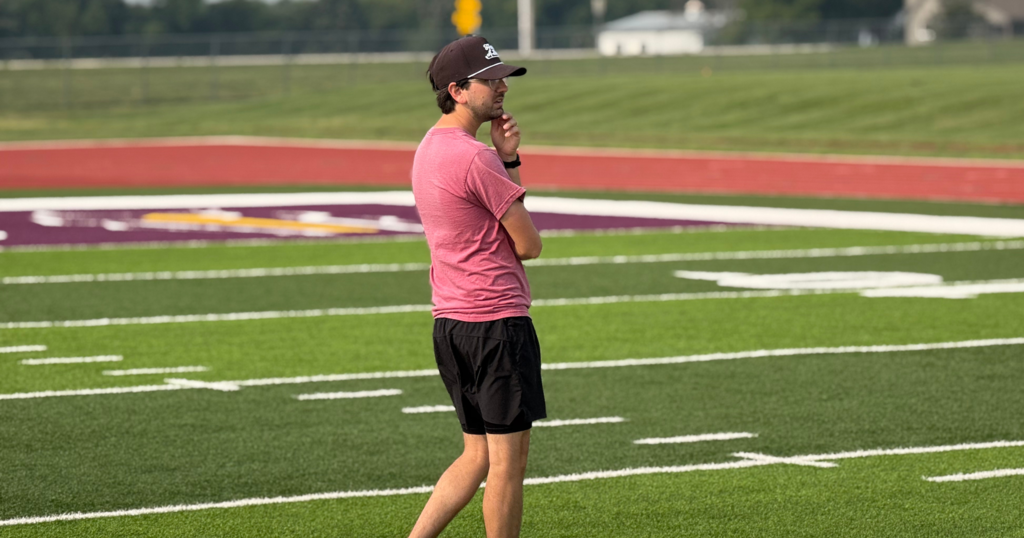 SHHS Band Director Tristan Bartley overseeing the 2025 Summer Band Camp