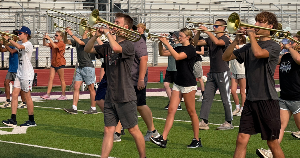 Marching band at band camp