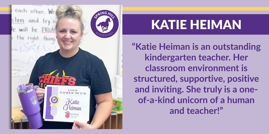 Katie Heiman, Teacher of the Year