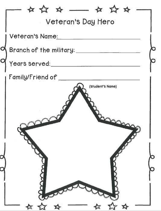 Veterans Day Star Paper