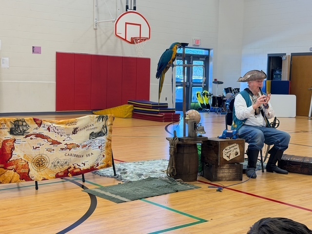 Clifton and Captain Flint came to teach 4th grade a little about Treasure Island!