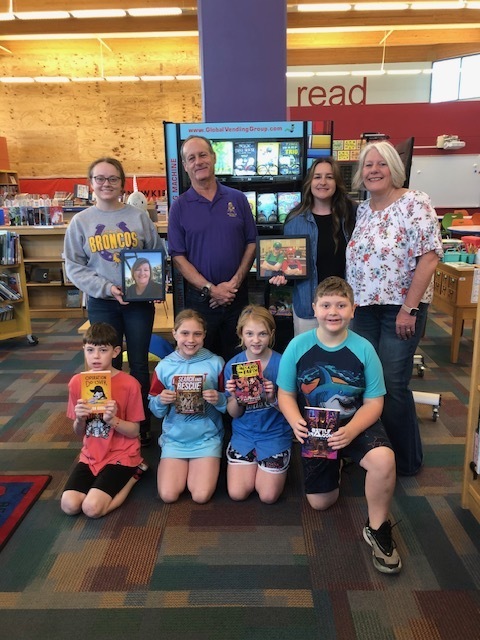 Donation to book vending machine group picture