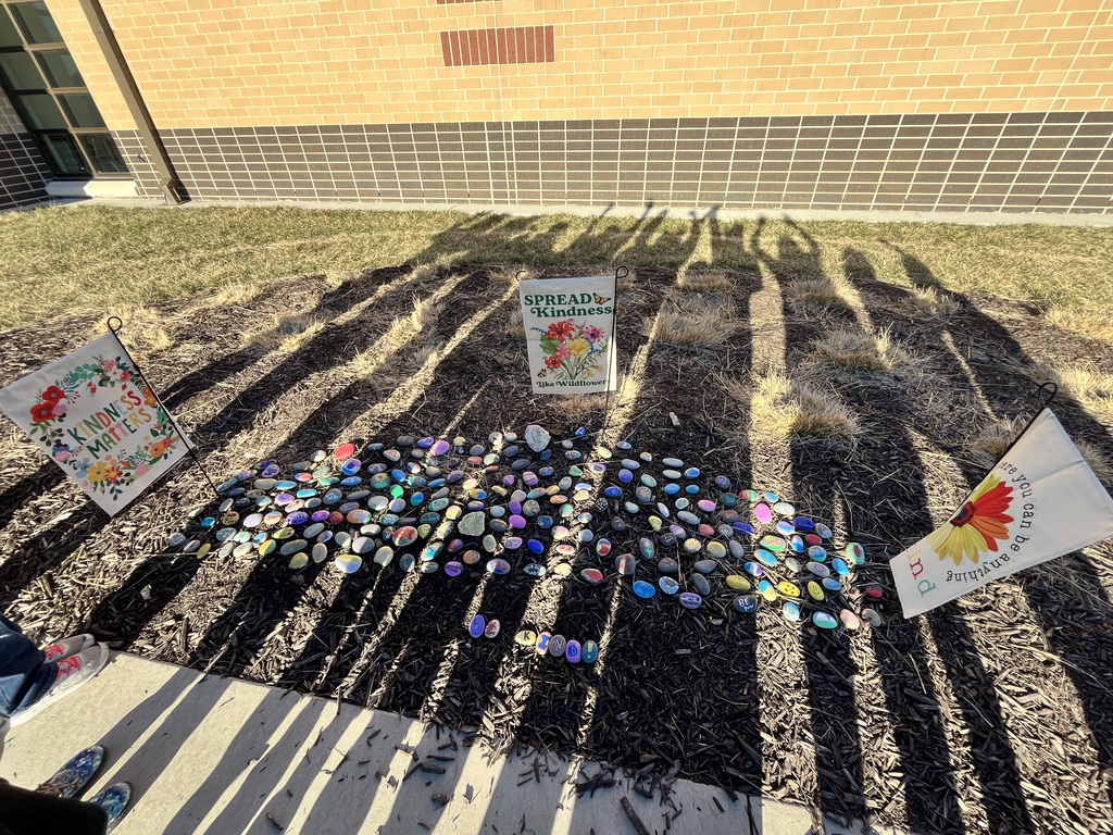 Spread Kindness rock garden at DCES