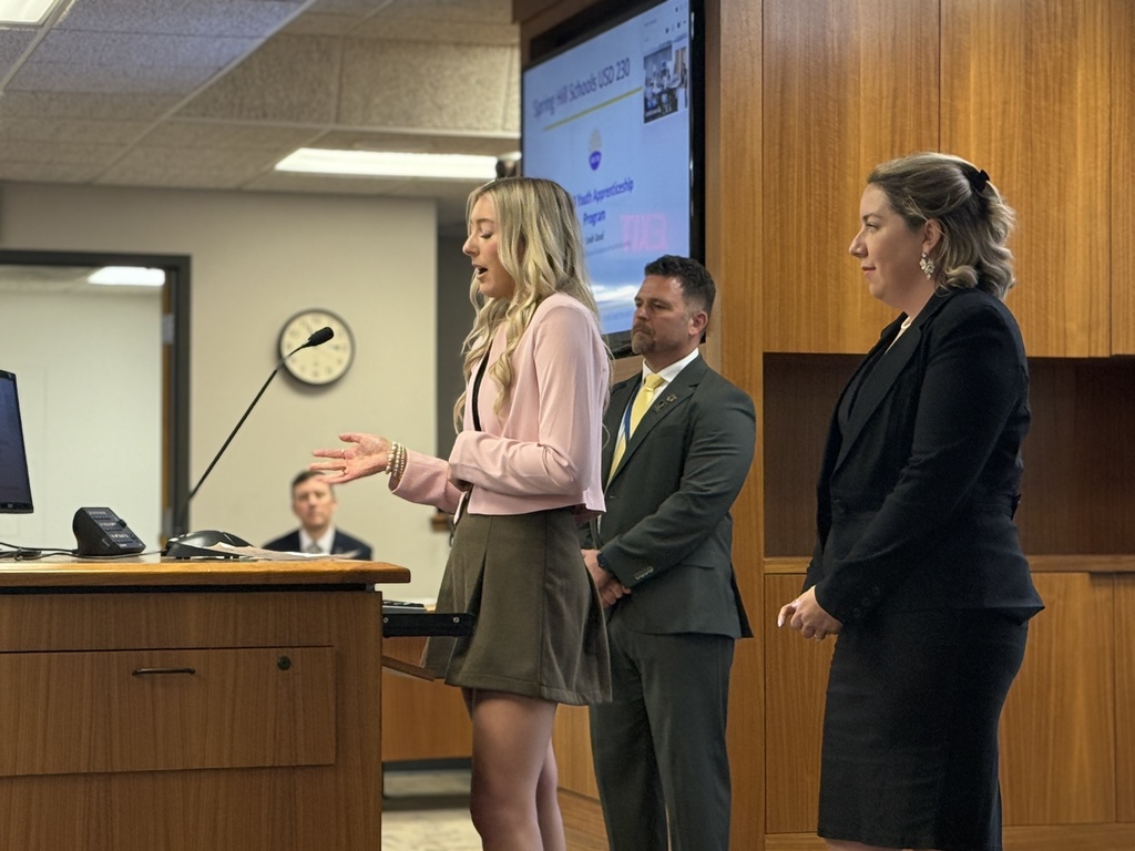 Ashley Anderson presenting to the KS Board of Education