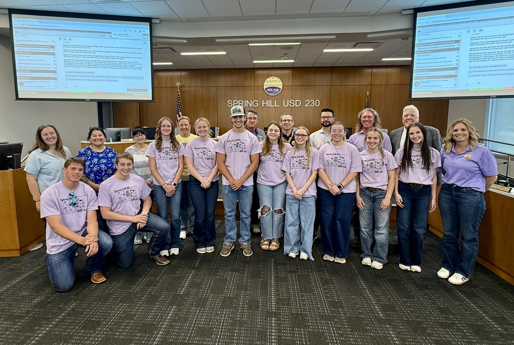 Members of SHHS FFA at May 11 BOE Meeting