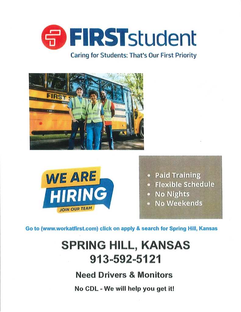 Help wanted at First Student Bus services