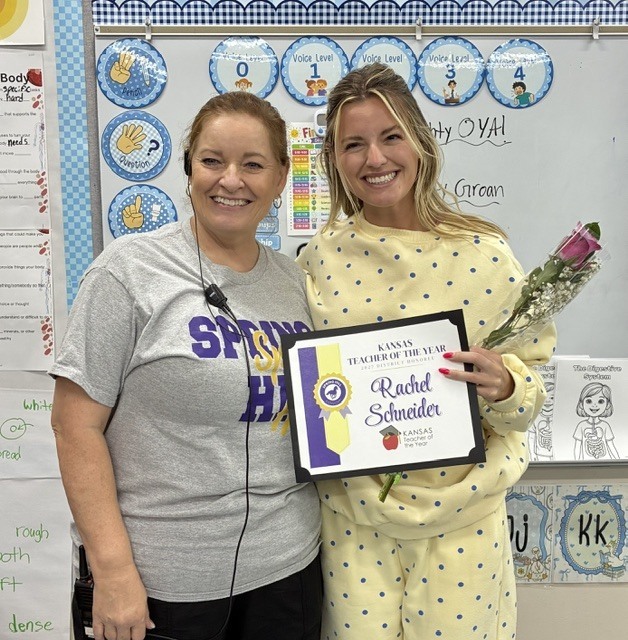 Teacher of the year award presented to Rachel Schneider