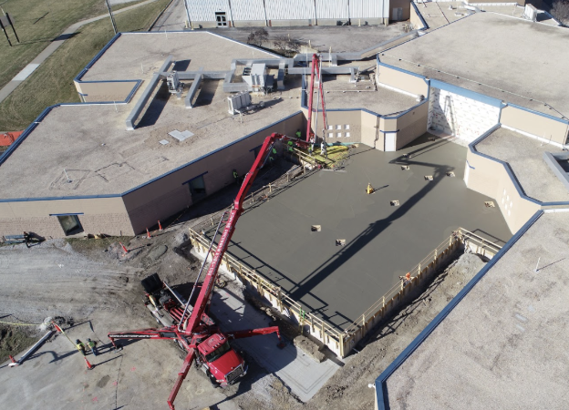 SHES Construction Site Drone Photo 