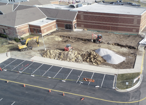 PCES Construction Site Drone Photo