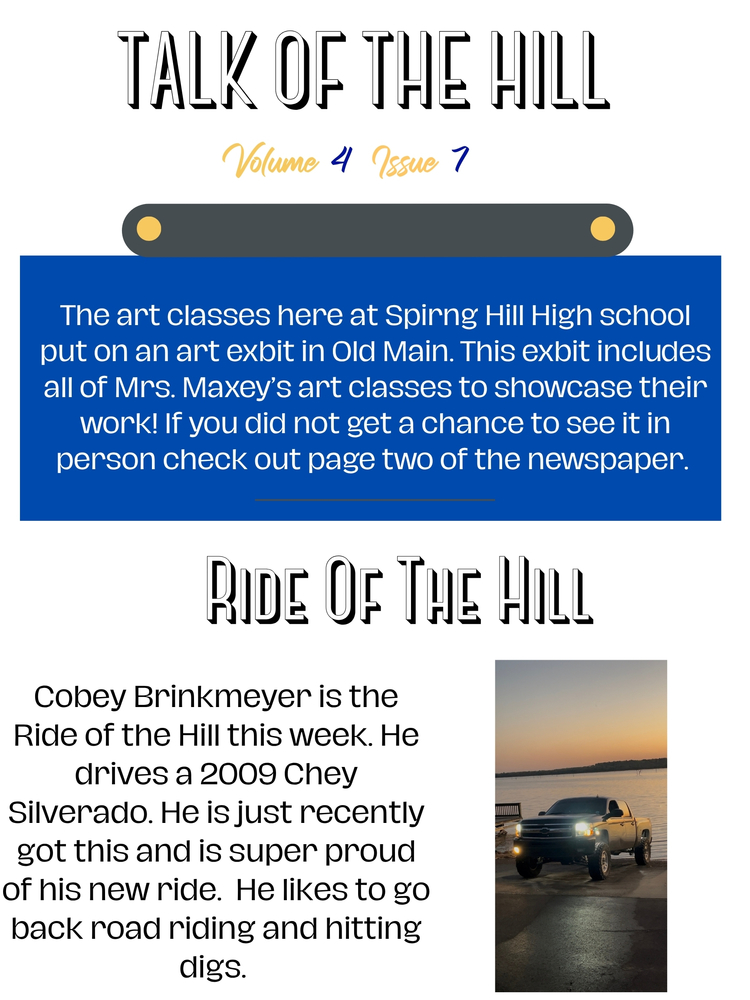 Front of school newspaper 