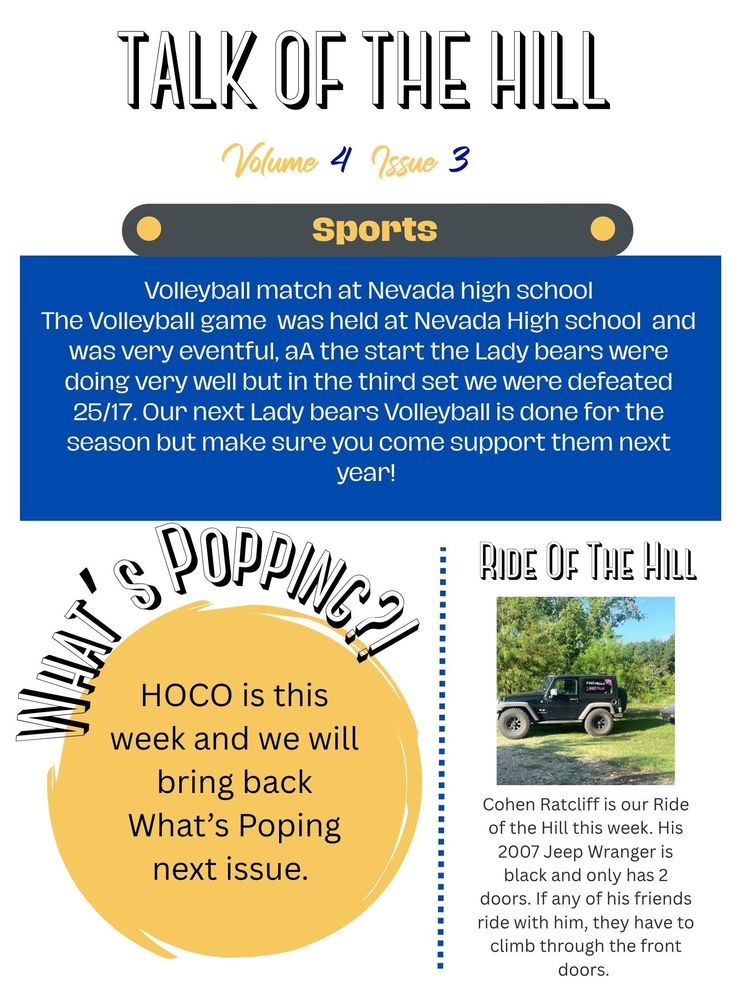 Front of school newspaper