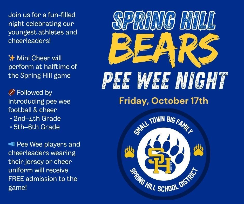 Pee Wee night at the game!