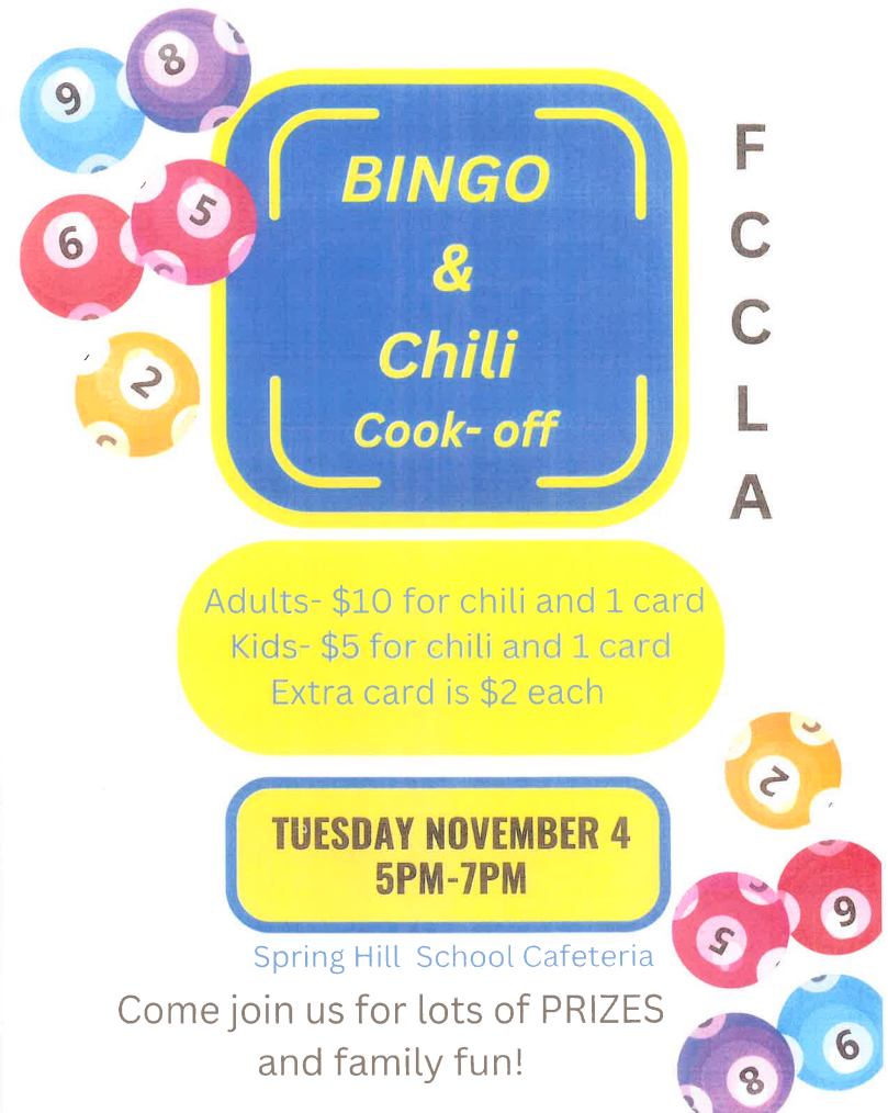 FCCLA Bingo and Chili Cook-Off
