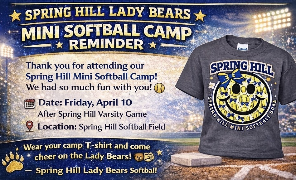 Mini Softball Camp Reminder