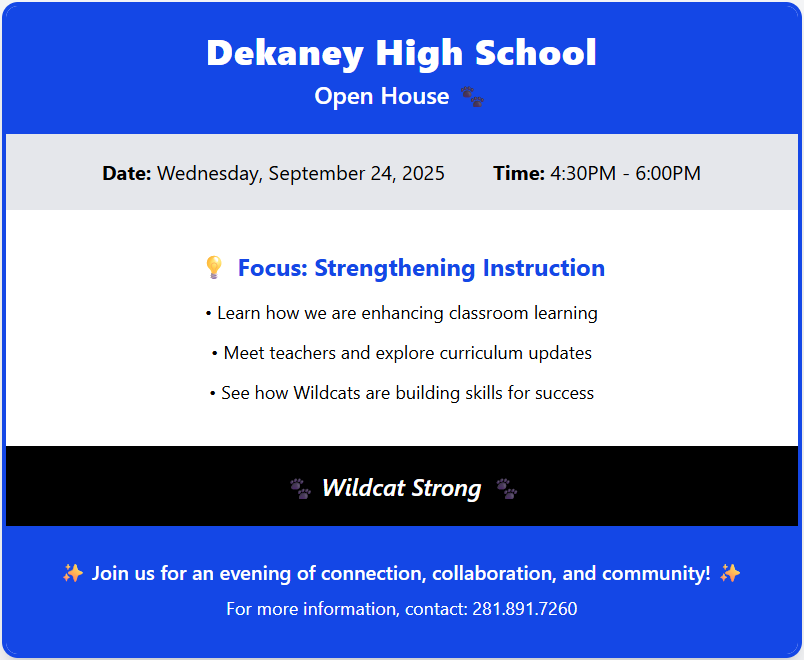 DHS Open House 2025