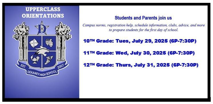 2025 Orientation Dates